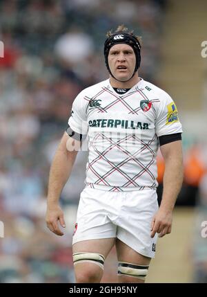 Julian Salvi di Leicester Tigers durante la partita pre-stagione tra Leicester Tigers e Ulster al Welford Road Stadium di Leicester il 31 agosto 2013. Foto Stock