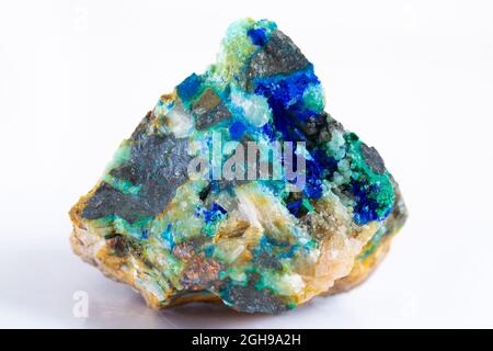 azurite minerale campione pietra roccia geologia gemma cristallo Foto Stock