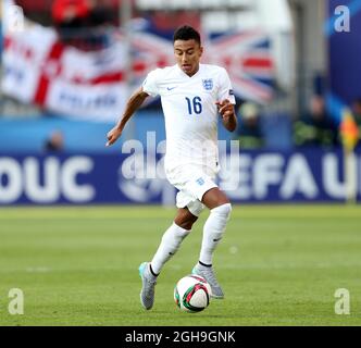 Immagine #: 37772971 Giugno 21, 2015 - Olomouc, Regno Unito - Jesse Lingard in azione..Sweden v Inghilterra - UEFA Under 21's - Andruv Stadium - Repubblica Ceca - 21 Giugno 2015 - immagine David KleinSportimage. Foto Stock