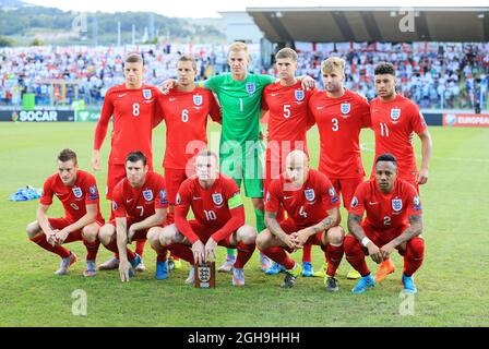 Immagine #: 39240175 5 Settembre 2015 - Serravalle, Regno Unito - Inghilterra's team shot..Euro 2016 Qualifiche - San Marino vs Inghilterra - Stadio San Marino - San Marino - 5 Settembre 2015 - Foto David Klein Foto Stock