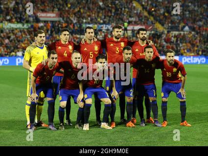 Image #: 40985854 Nov 13, 2015 - Alicante, Regno Unito - Spagna's team group..International friendly - Spagna vs Inghilterra - Estadio Jose Rico Perez Stadium - Spagna - 13 Novembre 2015 - Picture David Klein Foto Stock