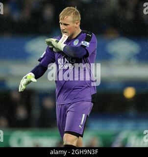 Image #: 41542561 Dec. 19, 2015 - Liverpool, Regno Unito - Leicester City goalkeeper Kasper Schmeichel.- Barclays Premier League - Everton vs Leicester City - Goodison Park - Liverpool - Inghilterra - 19 dicembre 2015 Foto Stock