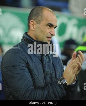 Image #: 41542558 Dec 19, 2015 - Liverpool, Regno Unito - Everton manager Roberto Martinez.- Barclays Premier League - Everton vs Leicester City - Goodison Park - Liverpool - Inghilterra - 19 dicembre 2015 Foto Stock