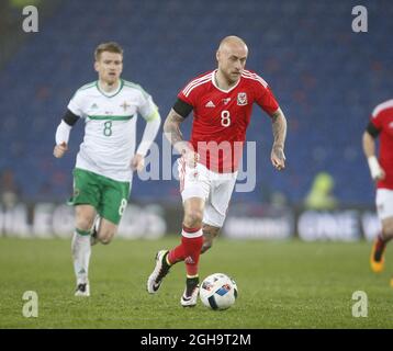 David Cotterill del Galles durante la partita internazionale amichevole al Cardiff City Stadium. Il credito fotografico dovrebbe essere: Philip Oldham/Sportimage via PA Images Foto Stock