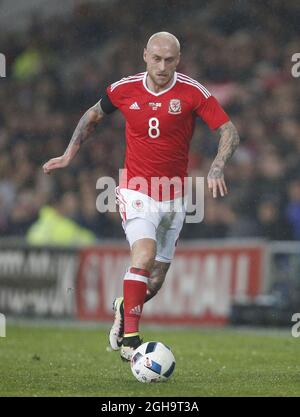 David Cotterill del Galles durante la partita internazionale amichevole al Cardiff City Stadium. Il credito fotografico dovrebbe essere: Philip Oldham/Sportimage via PA Images Foto Stock