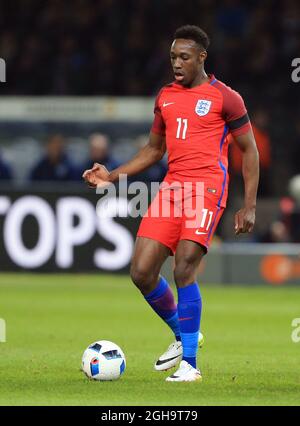 Danny Welbeck in azione durante la partita internazionale all'Olympiastadion. Il credito fotografico dovrebbe essere: David Klein/Sportimage via PA Images Foto Stock