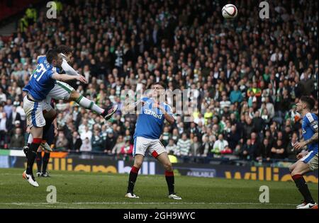 Erik Sviatchenko di Celtic segna durante la partita della William Hill Scottish Cup all'Hampden Park Stadium. Il credito fotografico dovrebbe essere: Lynne Cameron/Sportimage via PA Images Foto Stock