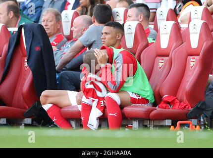 Il Jack Wilshere dell'Arsenal è sconsolato durante la partita della Premier League all'Emirates Stadium di Londra. Data foto 14 agosto 2016 Pic David Klein/Sportimage via PA Images Foto Stock