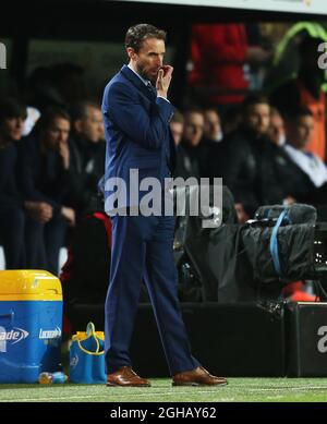 Il manager inglese Gareth Southgate sembra sconsolato durante l'International friendly al Signal Iduna Park di Dortmund. Data foto: 22 marzo 2017. Il credito PIC deve essere: Matt McNulty/Spaltimage via PA Images Foto Stock