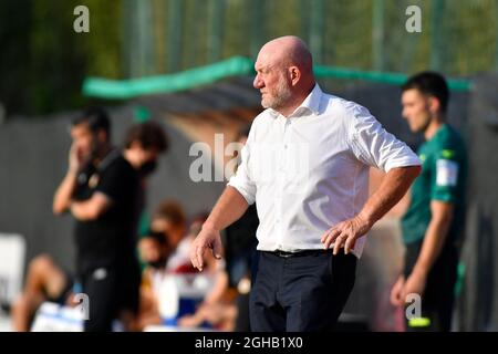 Trigoria, Italia. 4 settembre 2021. Alessandro Pistolesi durante la Serie A match tra AS ROMA e ASD NAPOLI FEMMINILE allo stadio Agostino di Bartolomei Trigoria il 4 settembre 2021 a Trigoria. (Foto di Domenico Cippitelli/Pacific Press/Sipa USA) Credit: Sipa USA/Alamy Live News Foto Stock