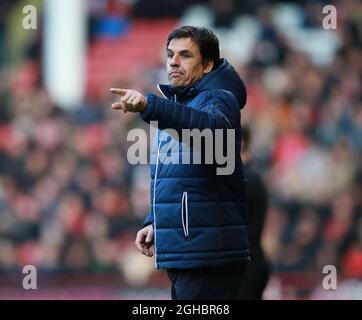 Chris Coleman manager di Sunderland durante la partita di campionato al Bramall Lane Stadium di Sheffield. Data foto 26 dicembre 2017. Il credito dovrebbe essere: Simon Bellis/Sportimage via PA Images Foto Stock