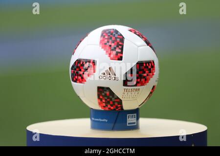 Il pallone ufficiale delle Adidas durante la finale della Coppa del mondo FIFA 2018 allo stadio Luzhniki di Mosca. Data foto 15 luglio 2018. Il credito dovrebbe essere: David Klein/Sportimage via PA Images Foto Stock