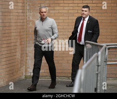 Jose Mourinho manager del Manchester United arriva a terra durante la partita della Premier League al Turf Moor Stadium di Burnley. Data foto 2 settembre 2018. Il credito dovrebbe essere: Andrew Yates/Sportimage via PA Images Foto Stock