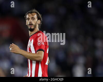 Manolo Gabbiadini di Southampton in azione durante la partita della Premier League al St Mary's Stadium di Southampton. Data foto 17 settembre 2018. Il credito dovrebbe essere: David Klein/Sportimage via PA Images Foto Stock