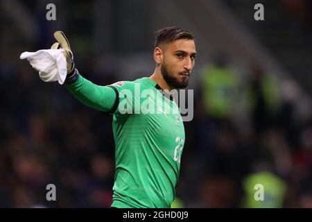 Gianluigi DONNARUMMA d'Italia durante la partita della UEFA Nations League allo Stadio San Siro di Milano. Data foto: 17 novembre 2018. Il credito dovrebbe essere: Jonathan Moscrop/Sportimage via PA Images **ITALY OUT** Foto Stock