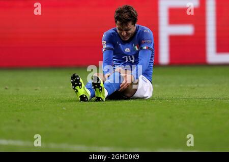 Federico Chiesa d'Italia durante la partita della UEFA Nations League allo Stadio San Siro di Milano. Data foto: 17 novembre 2018. Il credito dovrebbe essere: Jonathan Moscrop/Sportimage via PA Images **ITALY OUT** Foto Stock