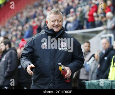Chris Wilder manager di Sheffield Utd durante la partita del campionato Sky Bet all'Aesseal New York Stadium di Rotherham. Data foto 24 novembre 2018. Il credito dovrebbe essere: Simon Bellis/Sportimage via PA Images Foto Stock