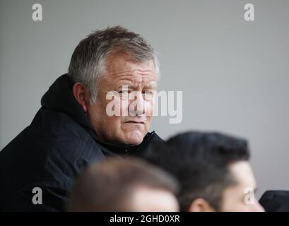 Chris Wilder manager di Sheffield Utd durante la partita del campionato Sky Bet all'Aesseal New York Stadium di Rotherham. Data foto 24 novembre 2018. Il credito dovrebbe essere: Simon Bellis/Sportimage via PA Images Foto Stock