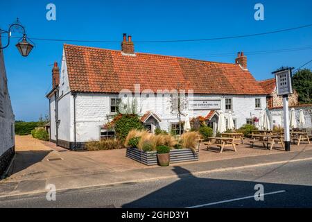 Il Chequers Inn nel villaggio nord del Norfolk di Thornham. Foto Stock