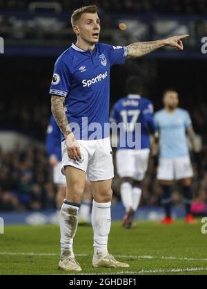 Lucas Digne di Everton durante la partita della Premier League al Goodison Park Stadium di Liverpool. Data foto: 6 febbraio 2019. Il credito dovrebbe essere: Darren Staples/Sportimage via PA Images Foto Stock