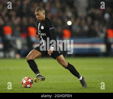 Kylian Mbappe di PSG durante la partita della UEFA Champions League Round di sedici al Parc des Princes Stadium di Parigi. Data foto: 6 marzo 2019. Il credito dovrebbe essere: David Klein/Sportimage via PA Images Foto Stock