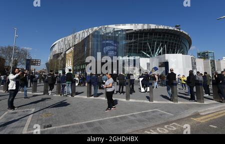 Una panoramica generale del nuovo stadio White Hart Lane, sede del Tottenham Hotspur FC, durante la partita del Test Event al Tottenham Hotspur Stadium di Londra. Data foto: 24 marzo 2019. Il credito dovrebbe essere: Robin Parker/Sportimage via PA Images Foto Stock