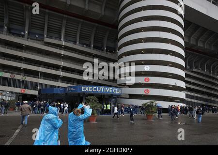 L'ingresso dell'Executive Club è visto in questa vista generale del San Siro prima della partita della Serie A a a Giuseppe Meazza, Milano. Data foto: 7 aprile 2019. Il credito d'immagine dovrebbe essere: Jonathan Moscrop/Sportimage via PA Images Foto Stock