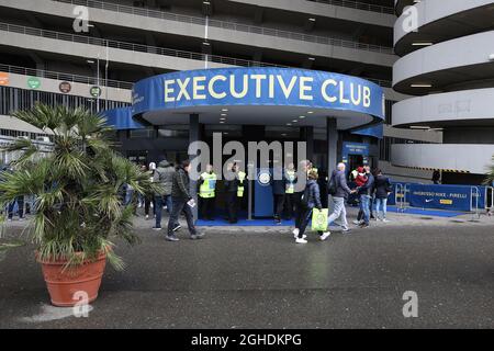 L'ingresso dell'Executive Club è visto in questa vista generale del San Siro prima della partita della Serie A a a Giuseppe Meazza, Milano. Data foto: 7 aprile 2019. Il credito d'immagine dovrebbe essere: Jonathan Moscrop/Sportimage via PA Images Foto Stock