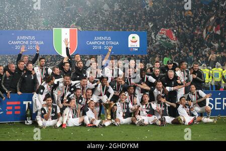 Juventus campioni d'Italia durante la Serie A partita allo Stadio Allianz di Torino. Data foto: 19 maggio 2019. Il credito d'immagine dovrebbe essere: Jonathan Moscrop/Sportimage via PA Images Foto Stock