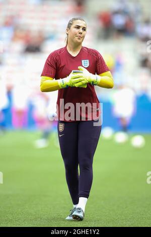 Mary Earps of England durante la partita della Coppa del mondo femminile FIFA all'Allianz Riviera Stadium di Nizza. Data foto: 9 giugno 2019. Il credito d'immagine dovrebbe essere: Jonathan Moscrop/Sportimage via PA Images Foto Stock