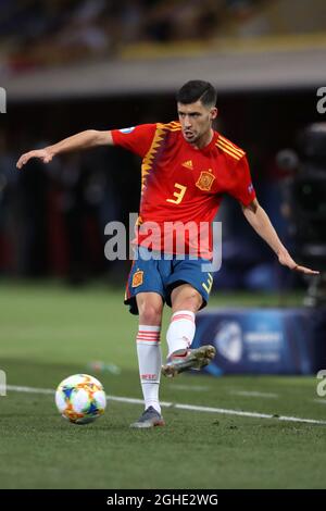 Aaron Caricol di Spagna durante la partita UEFA Under-21 Championship 2019 a Renato Dall'Ara, Bologna. Data foto: 16 giugno 2019. Il credito d'immagine dovrebbe essere: Jonathan Moscrop/Sportimage via PA Images Foto Stock