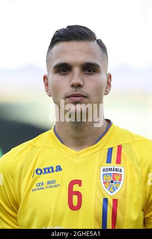 Cristian Manea di Romania durante la partita UEFA Under-21 Championship a Renato Dall'Ara, Bologna. Data foto: 27 giugno 2019. Il credito d'immagine dovrebbe essere: Jonathan Moscrop/Sportimage via PA Images Foto Stock