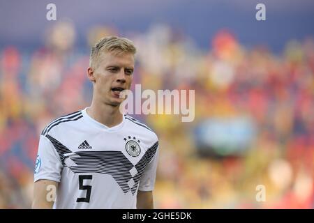 Timo Baumgartl in Germania durante la partita UEFA Under-21 Championship a Renato Dall'Ara, Bologna. Data foto: 27 giugno 2019. Il credito d'immagine dovrebbe essere: Jonathan Moscrop/Sportimage via PA Images Foto Stock