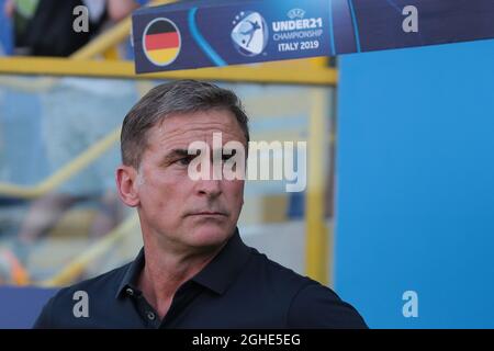 Stefan Kuntz manager della Germania durante la partita UEFA Under-21 Championship a Renato Dall'Ara, Bologna. Data foto: 27 giugno 2019. Il credito d'immagine dovrebbe essere: Jonathan Moscrop/Sportimage via PA Images Foto Stock