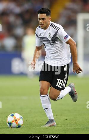 Nadiem Amiri in Germania durante la partita UEFA Under-21 Championship allo Stadio Friuli. Data foto: 30 giugno 2019. Il credito d'immagine dovrebbe essere: Jonathan Moscrop/Sportimage via PA Images Foto Stock