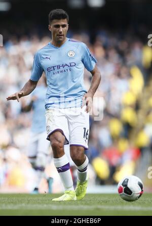 Rodrigo di Manchester City durante la partita della Premier League all'Etihad Stadium di Manchester. Data foto: 17 agosto 2019. Il credito dovrebbe essere: Simon Bellis/Sportimage via PA Images Foto Stock