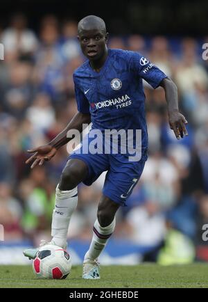 N'Golo Kante di Chelsea durante la loro partita di Premier League contro Leicester City a Stamford Bridge, Londra. Data foto: 18 agosto 2019. Il credito dovrebbe essere: Simon Bellis/Sportimage via PA Images Foto Stock