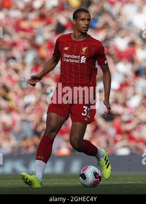 Joel MATIP di Liverpool durante la partita della Premier League contro l'Arsenal ad Anfield, Liverpool. Data foto: 24 agosto 2019. Il credito dovrebbe essere: Darren Staples/Sportimage via PA Images Foto Stock