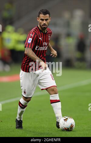 Suso di AC Milan durante la Serie A allo Stadio Giuseppe Meazza di Milano. Data foto: 29 settembre 2019. Il credito d'immagine dovrebbe essere: Jonathan Moscrop/Sportimage via PA Images Foto Stock