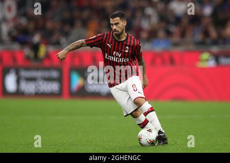 Suso di AC Milan durante la Serie A allo Stadio Giuseppe Meazza di Milano. Data foto: 29 settembre 2019. Il credito d'immagine dovrebbe essere: Jonathan Moscrop/Sportimage via PA Images Foto Stock