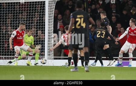 Marcus Edwards di Vitoria Guimaraes che ha segnato il traguardo di apertura durante la partita della UEFA Europa League all'Emirates Stadium di Londra. Data foto: 24 ottobre 2019. Il credito dovrebbe essere: David Klein/Sportimage via PA Images Foto Stock