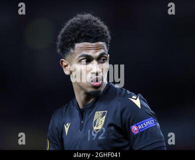 Marcus Edwards di Vitoria Guimaraes durante la partita della UEFA Europa League all'Emirates Stadium di Londra. Data foto: 24 ottobre 2019. Il credito dovrebbe essere: David Klein/Sportimage via PA Images Foto Stock