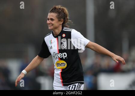 Cristiana Girelli di Juventus festeggia dopo aver segnato il suo secondo traguardo per dare al fianco un 3-0 di vantaggio durante la Serie A Femminile match al Centro Juventus di Vinovo. Data foto: 2 novembre 2019. Il credito d'immagine dovrebbe essere: Jonathan Moscrop/Sportimage via PA Images Foto Stock