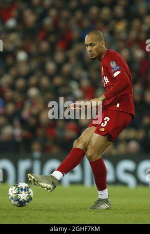 Fabinho di Liverpool durante la partita UEFA Champions League ad Anfield, Liverpool. Data foto: 27 novembre 2019. Il credito dovrebbe essere: Andrew Yates/Sportimage via PA Images Foto Stock