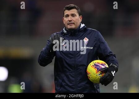 ACF Fiorentina allenatore Alejandro Rosalen durante la partita Coppa Italia a Giuseppe Meazza, Milano. Data foto: 29 gennaio 2020. Il credito d'immagine dovrebbe essere: Jonathan Moscrop/Sportimage via PA Images Foto Stock