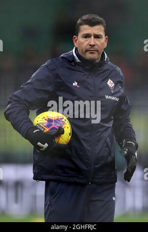 ACF Fiorentina allenatore Alejandro Rosalen durante la partita Coppa Italia a Giuseppe Meazza, Milano. Data foto: 29 gennaio 2020. Il credito d'immagine dovrebbe essere: Jonathan Moscrop/Sportimage via PA Images Foto Stock