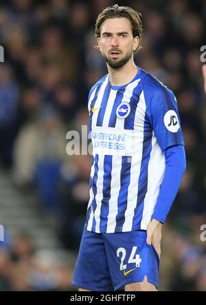 BrightonÕs Davy Proepper durante la partita della Premier League all'American Express Community Stadium, Brighton e Hove. Data foto: 8 febbraio 2020. Il credito dovrebbe essere: Paul Terry/Sportimage via PA Images Foto Stock