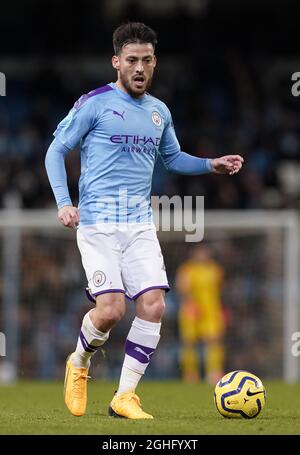 David Silva di Manchester City durante la partita della Premier League all'Etihad Stadium di Manchester. Data foto: 19 febbraio 2020. Il credito dovrebbe essere: Andrew Yate via PA Images Foto Stock