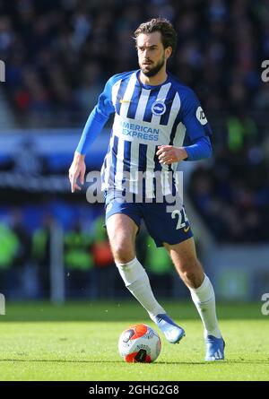 BrightonÕs Davy Proepper durante la partita della Premier League all'American Express Community Stadium, Brighton e Hove. Data foto: 29 febbraio 2020. Il credito dovrebbe essere: Paul Terry/Sportimage via PA Images Foto Stock