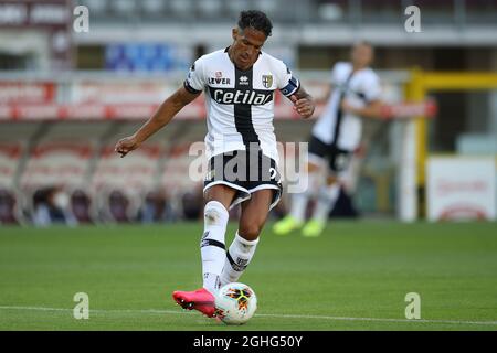 Il difensore portoghese di Parma Calcio Bruno Alves durante la serie A allo Stadio Grande Torino. Data foto: 20 giugno 2020. Il credito d'immagine dovrebbe essere: Jonathan Moscrop/Sportimage via PA Images Foto Stock